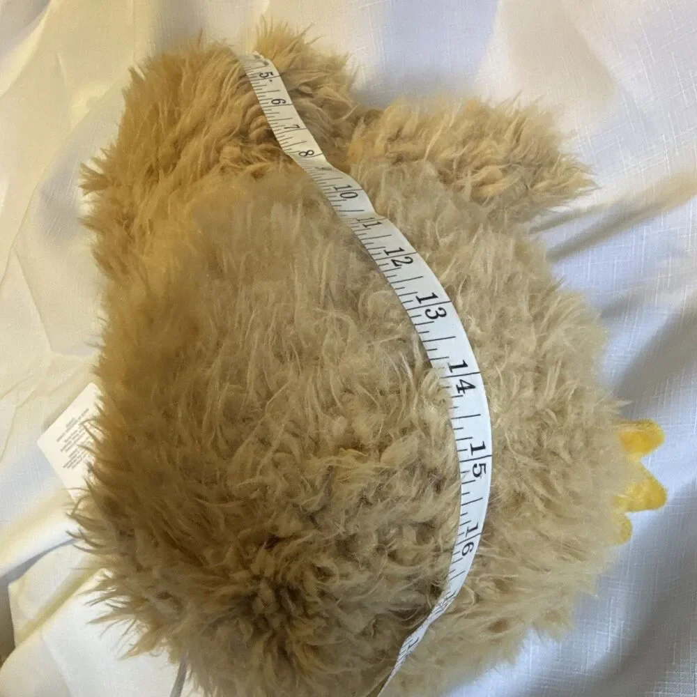 Hug Fun Chicken Plush Stuffed Animal Beige/Yellow/Red Small 16 in w/ Tags